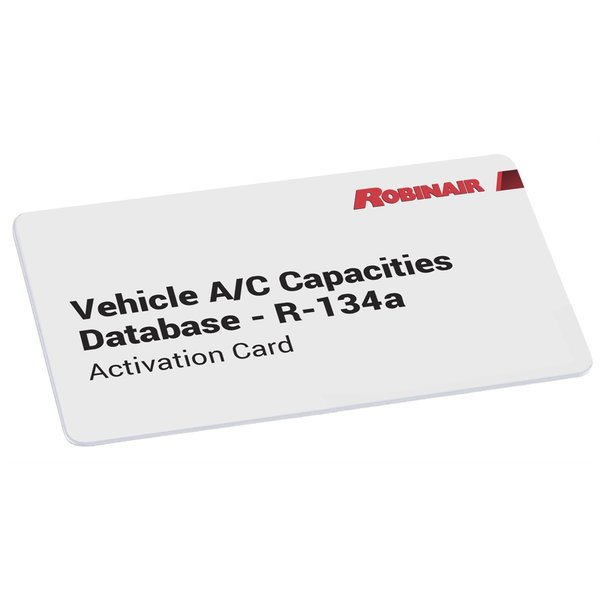 Robinair R134A Vehicle AC Capacities Database  2020 ROB34001